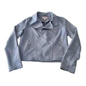Philosophy Faux Leather Suede Petite Moto Jacket Size Small Petite